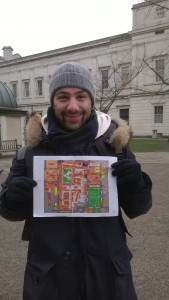 One participant holds up his campus map – the accessible route wasn’t quite what he’d imagined!