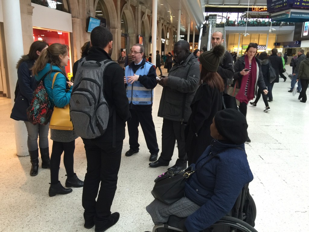 Waterloo station staff explain access improvements taking place